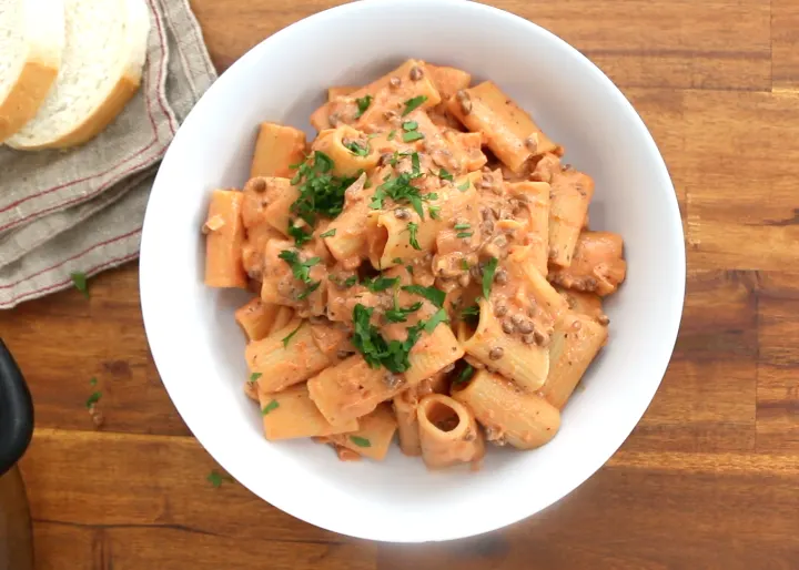 Pâtes à la bolognaise végane