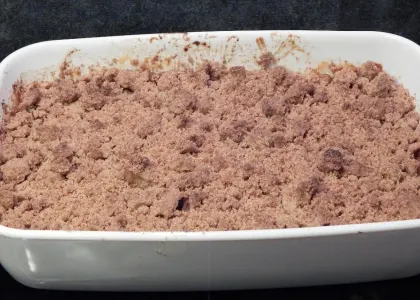 Crumble végan de poires aux spéculoos