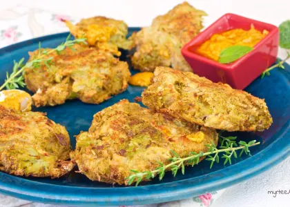Galettes de brocoli véganes