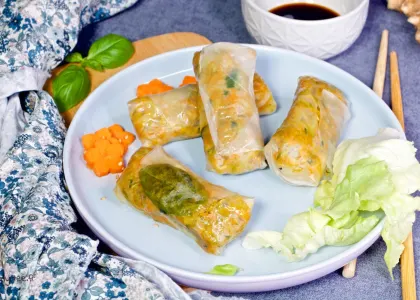Nems de légumes cuits au four