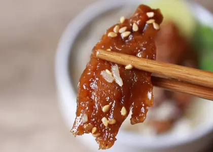Seitan maison façon porc au caramel