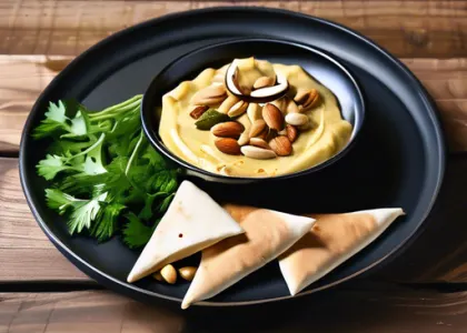 Pita Libanais Croustillant aux Verrines de Houmous Épicé