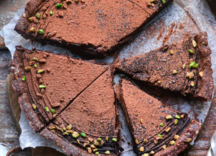 Tarte au chocolat sans gluten et sans four