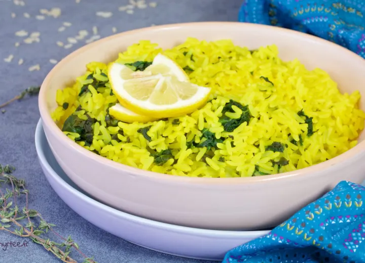Riz au citron et aux épinards