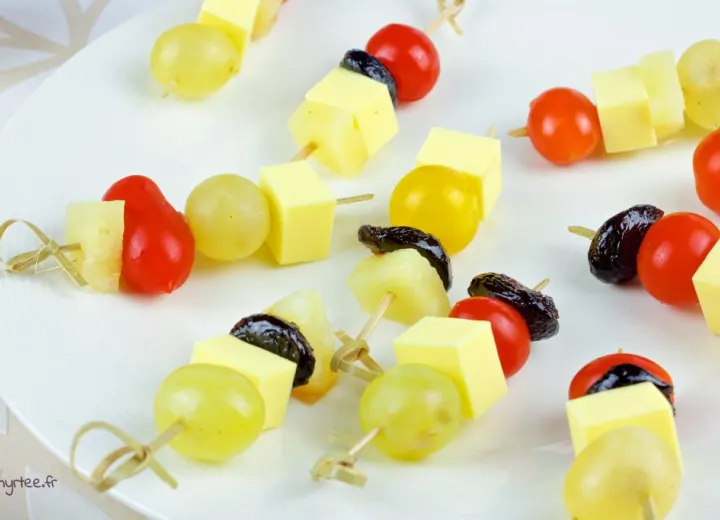 Brochettes véganes pour l'apéritif