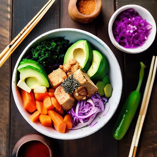 Buddha Bowl Détox au Houmous de Betterave et Saveurs du Japon