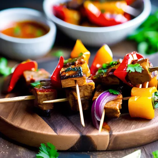 Brochettes de Seitan Aigre-Douces à la Tunisienne