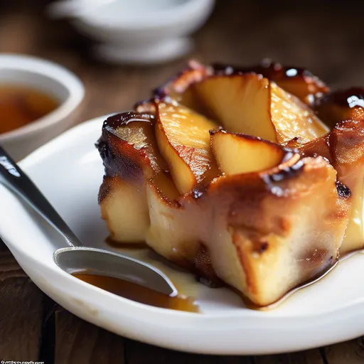 Pain Perdu Coréen au Gingembre et Poires Caramélisées