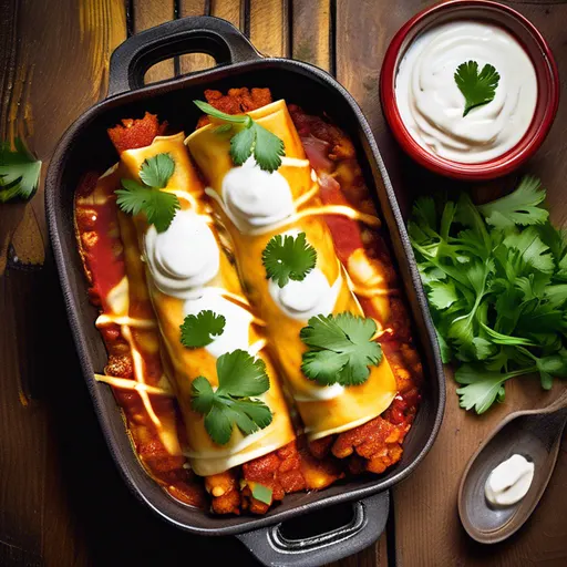 Enchiladas Royales à la Poblano
