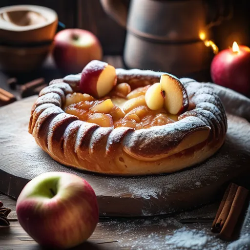 Charlotte Fondante aux Pommes Caramélisées et Épices d'Hiver